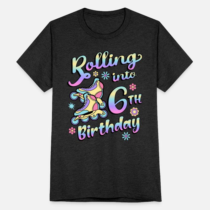 Rolling Into 6th Birthday Roller Skater Inline