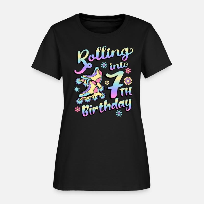 Rolling Into 7th Birthday Roller Skater Inline