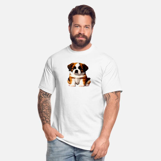 Saint Bernard Puppy Awaiting Treats