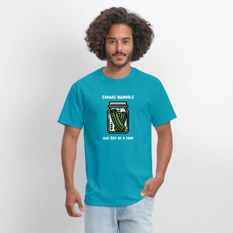 Saving Animals, One Bite at a Time - Vegan T-shirt