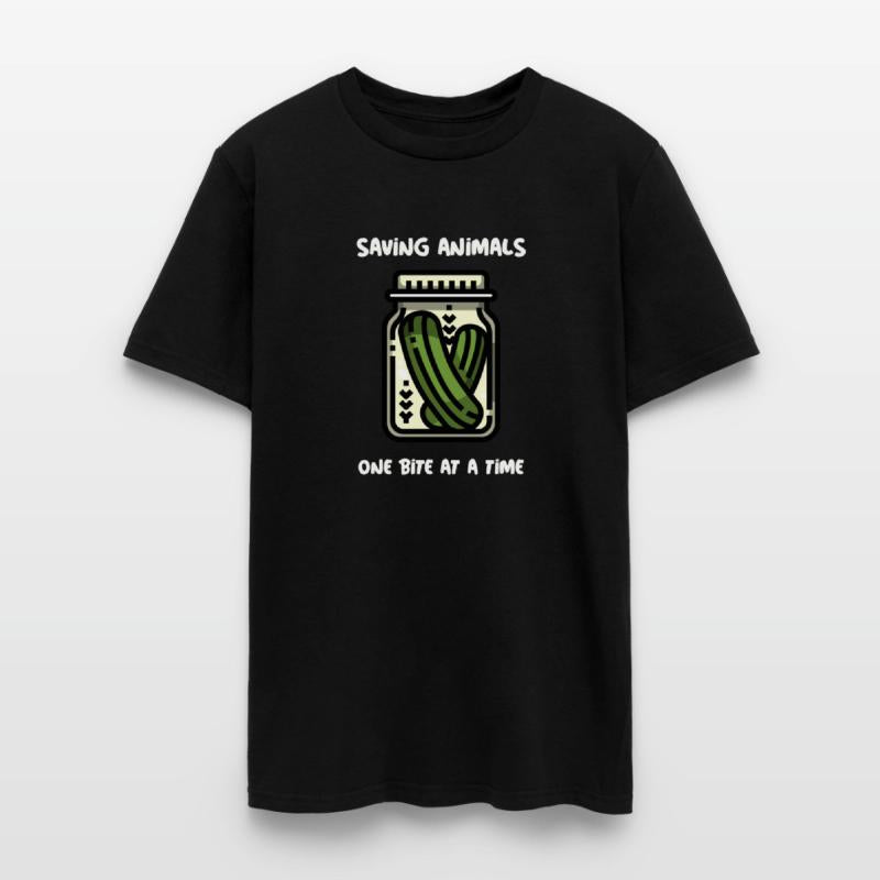 Saving Animals, One Bite at a Time - Vegan T-shirt