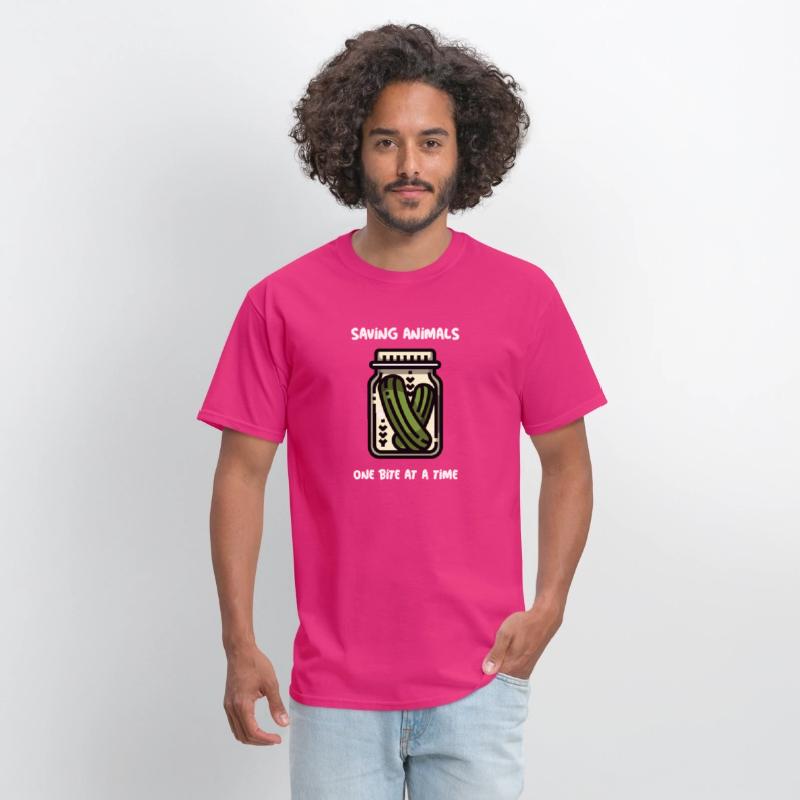 Saving Animals, One Bite at a Time - Vegan T-shirt