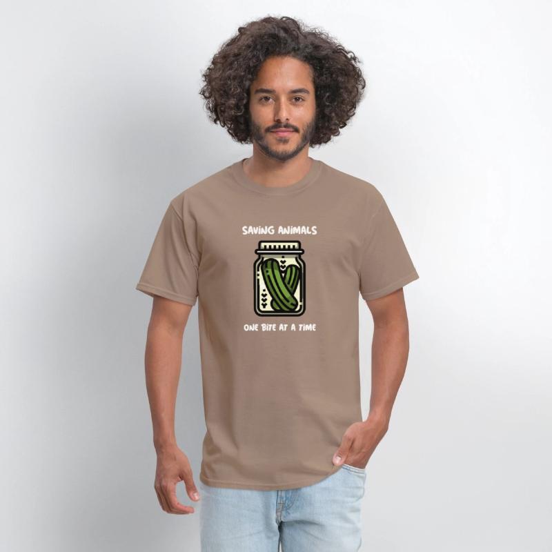 Saving Animals, One Bite at a Time - Vegan T-shirt