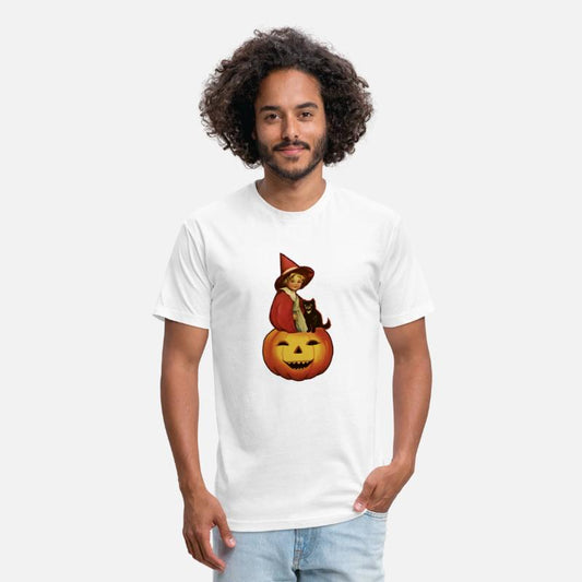 Scary Witch With Cutr Black Kitty Cat Halloween