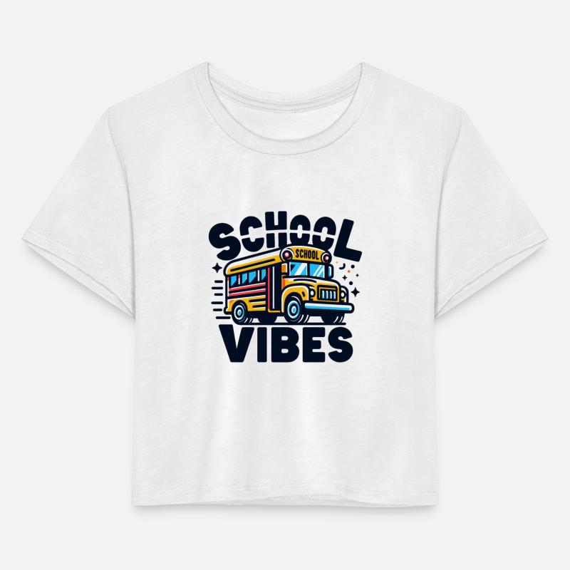 School Vibes Vector Illustration for school bus