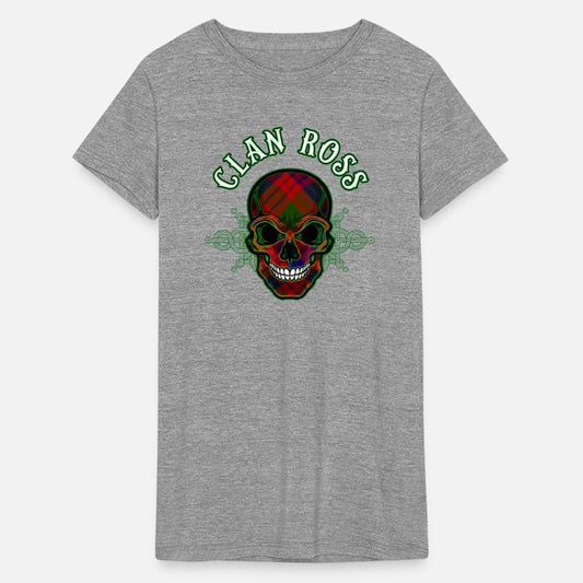 Scottish Clan Ross Tartan Celtic Skull