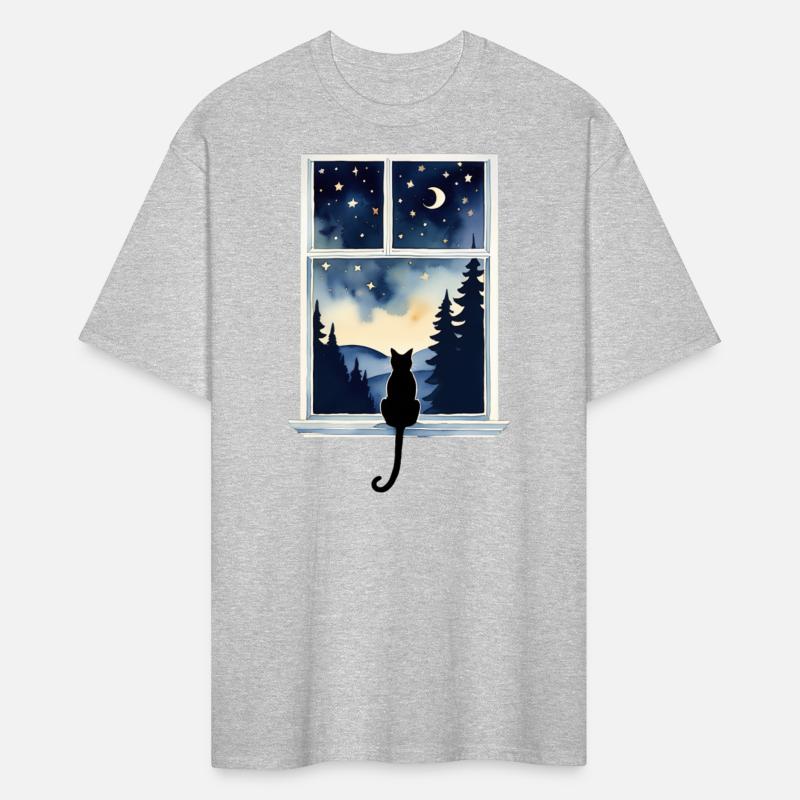 Silhouette of a Cat Looking Out of the Window