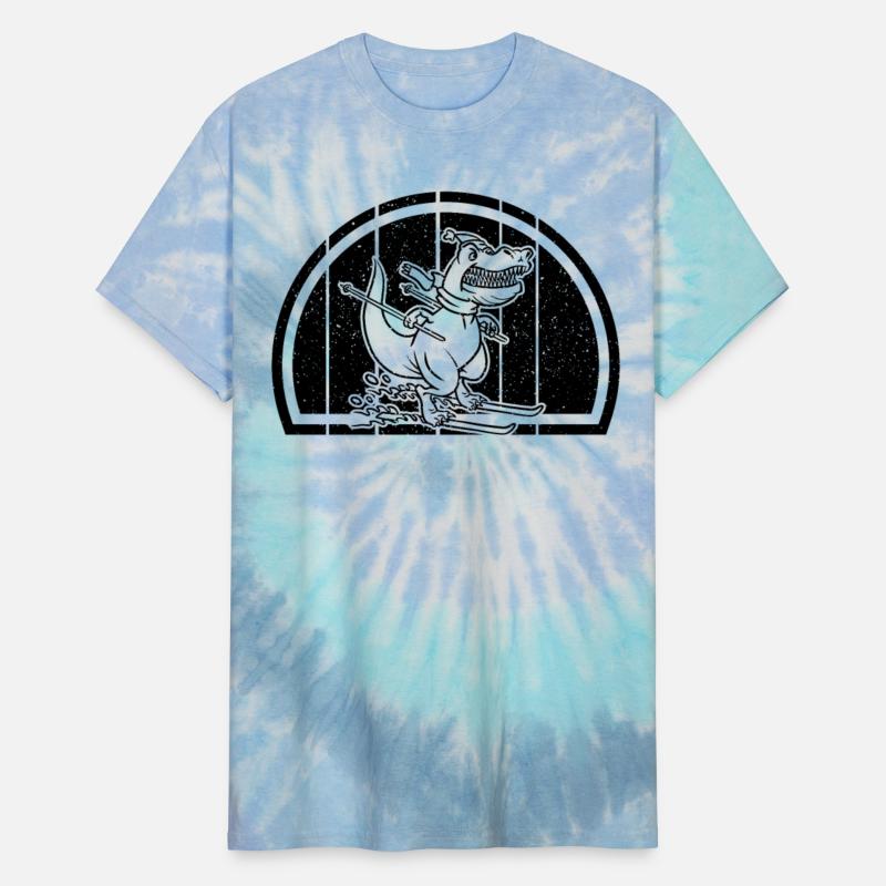 Skier Dino Ski Skiing Dino - Mountain Skiing Dinos