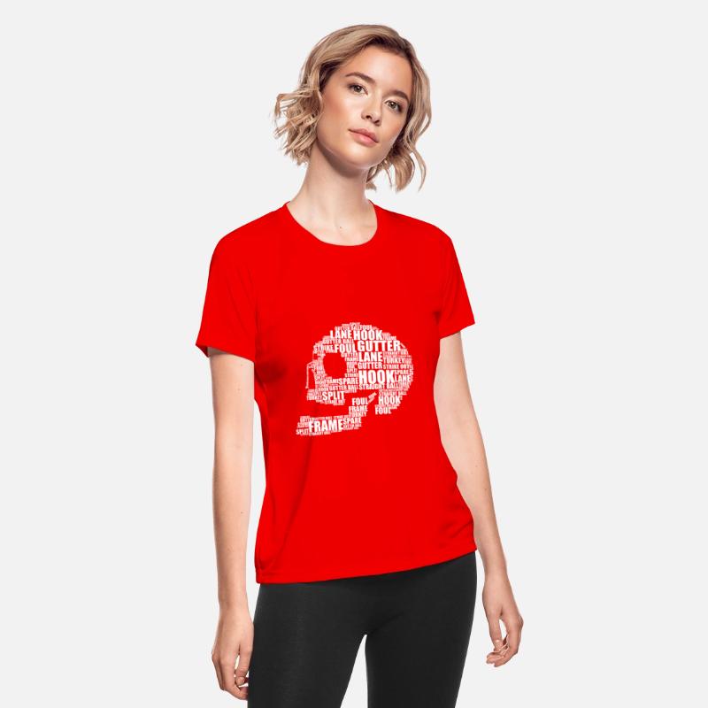 Skull bowling words Frame hook strike Gift gutter