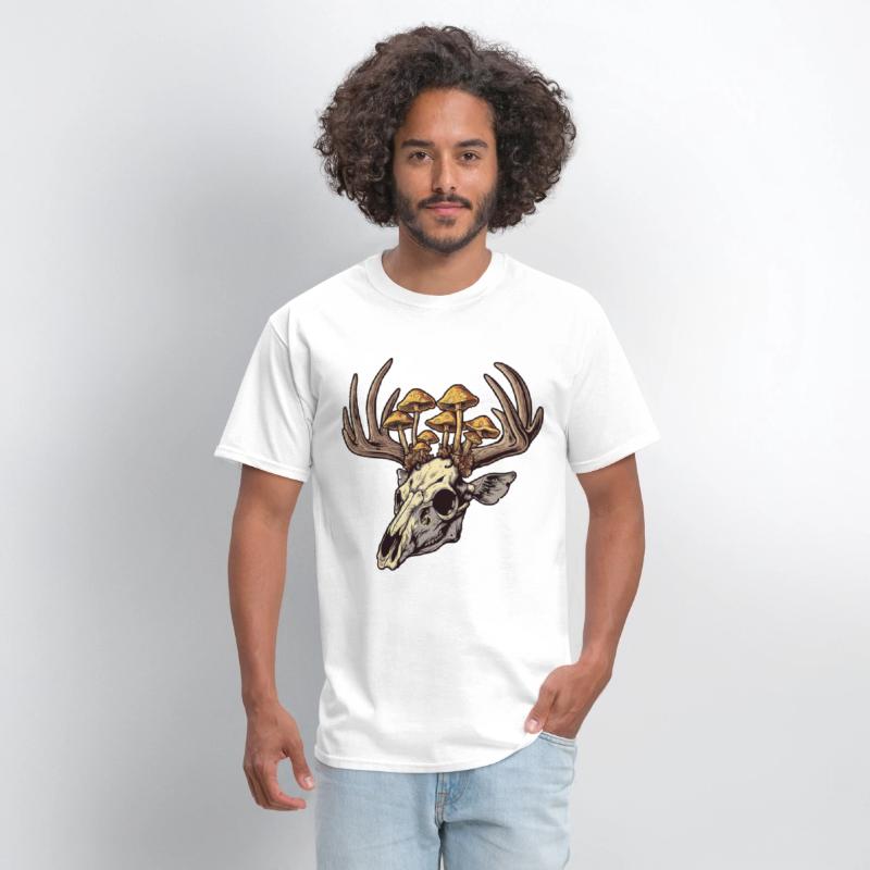 Skull Mushrooms Natural Motif