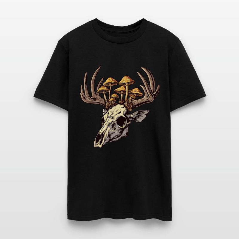 Skull Mushrooms Natural Motif