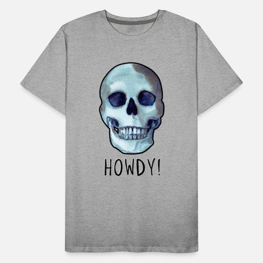Skull saying HOWDY! modern funny dark humor