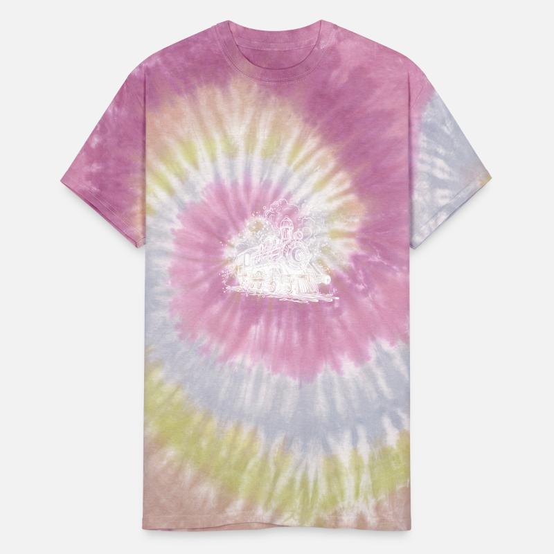 Smoking Steam Locomotive On Tracks Under Steam