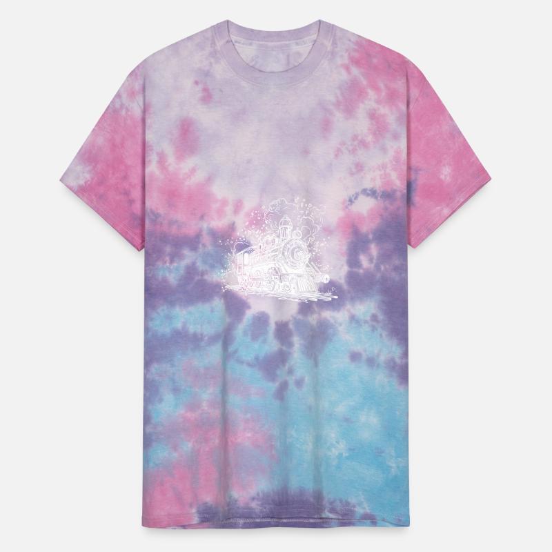 Smoking Steam Locomotive On Tracks Under Steam