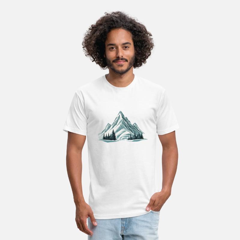 Snowy mountains illustration