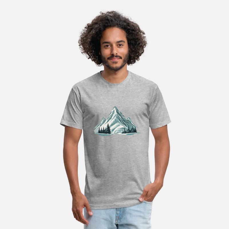 Snowy mountains illustration