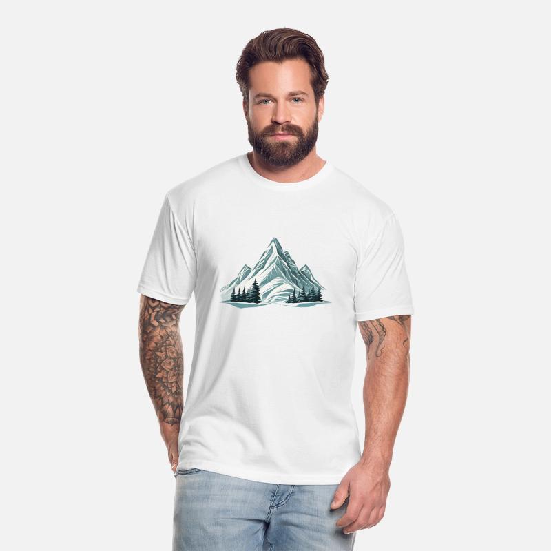 Snowy mountains illustration