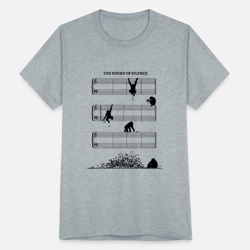 Sound Of Silence - Empty music sheet chimpanzees
