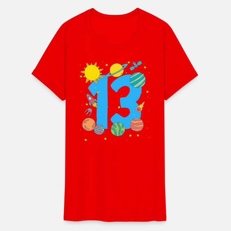 Space Themed Number 13 Birthday