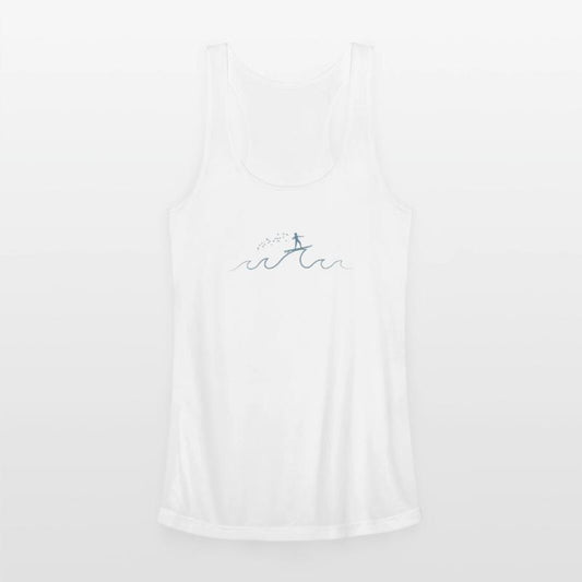 Stick Figure Surfing on a Wave