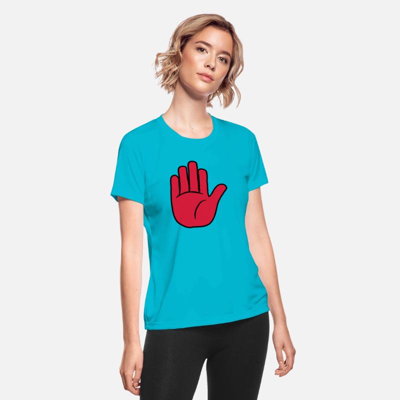 Stop hand sign