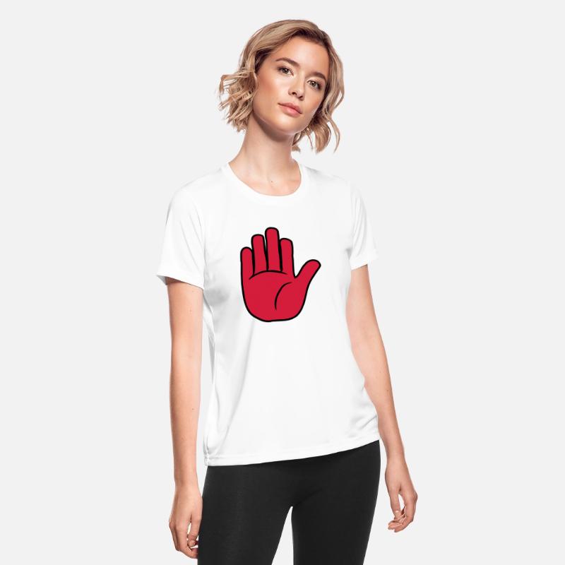 Stop hand sign
