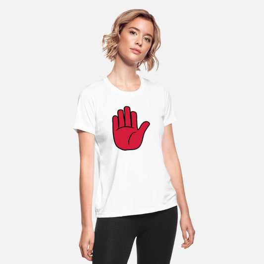 Stop hand sign