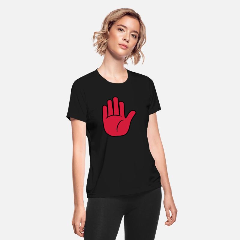 Stop hand sign