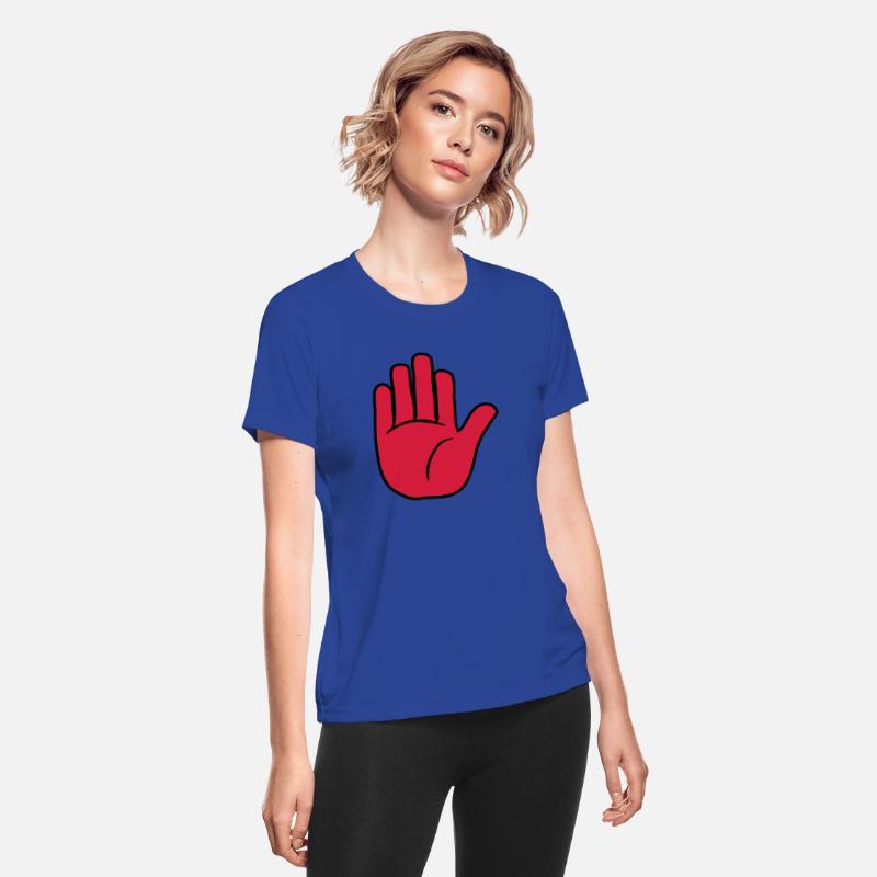 Stop hand sign