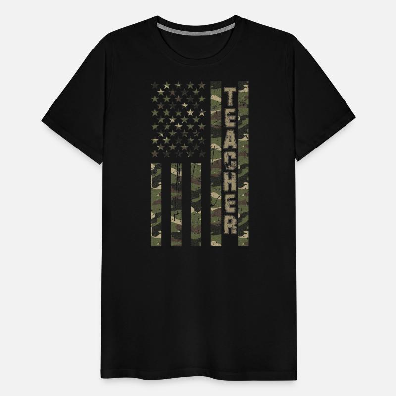 Teacher United States Distressed Camo