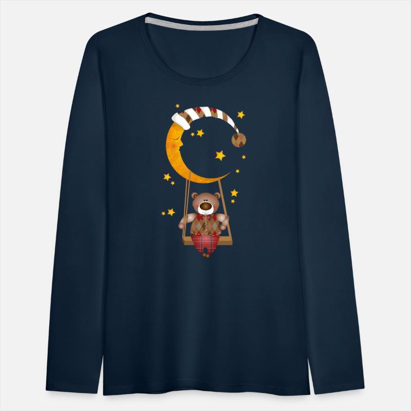 Teddy swinging on the moon – sweet goodnight motif