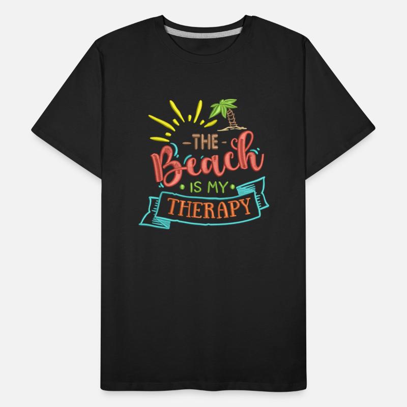 The Beach is My Therapy Embrodery Effect