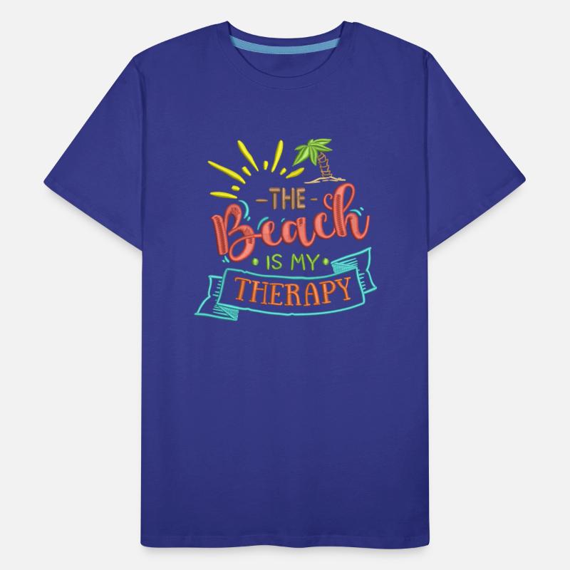 The Beach is My Therapy Embrodery Effect