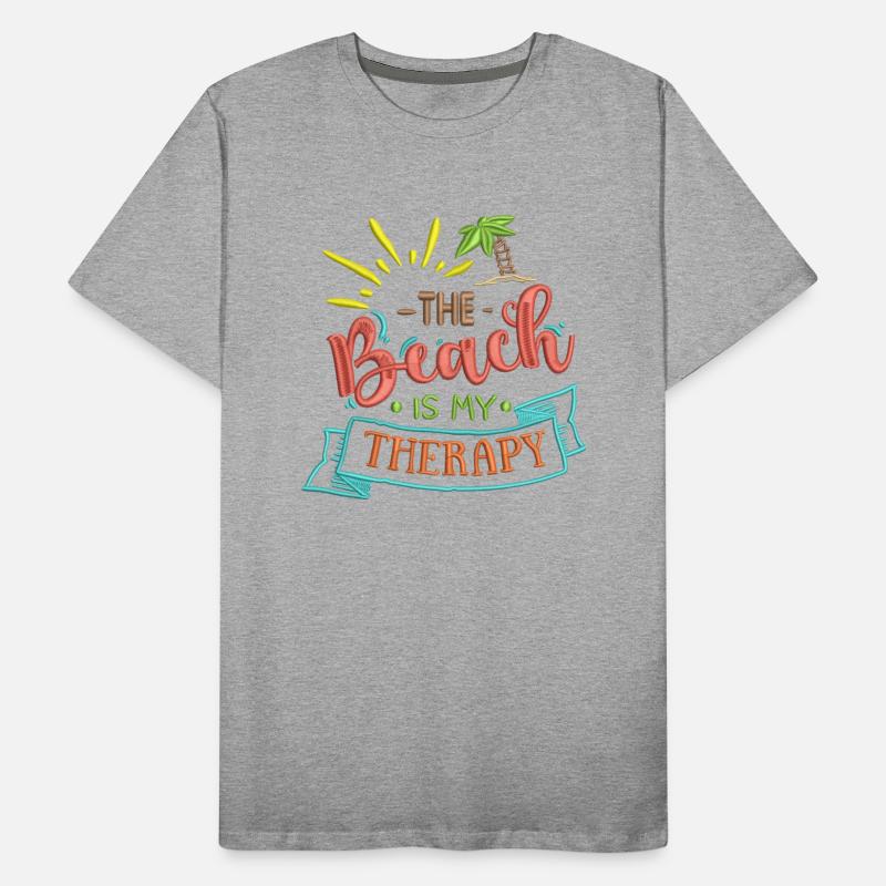 The Beach is My Therapy Embrodery Effect