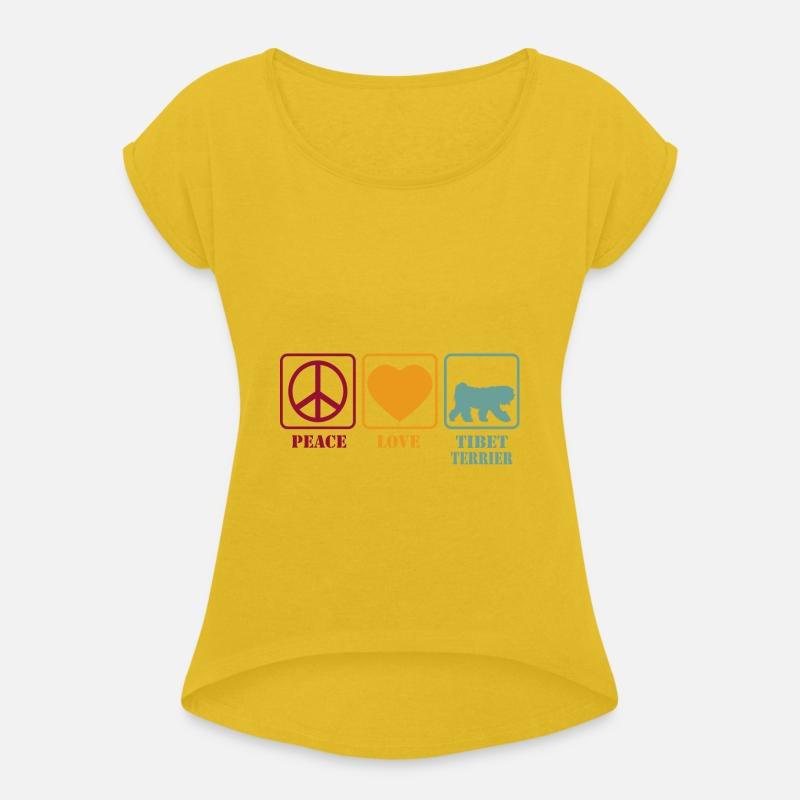 Tibetan Tibet Terrier Dog - Peace Love Retro