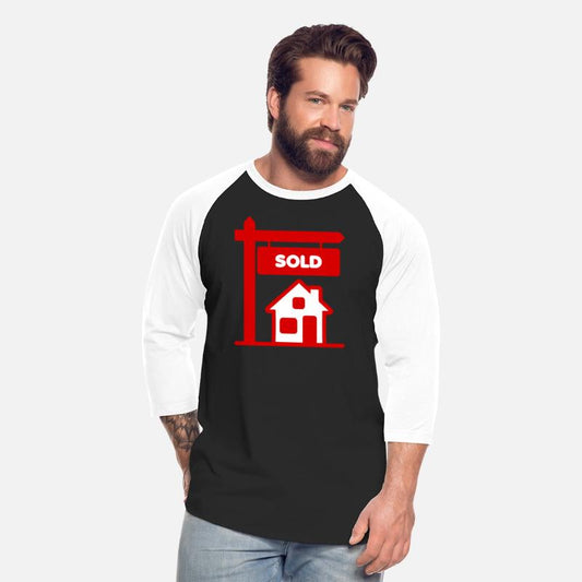 Transparent red logo signboard with sold