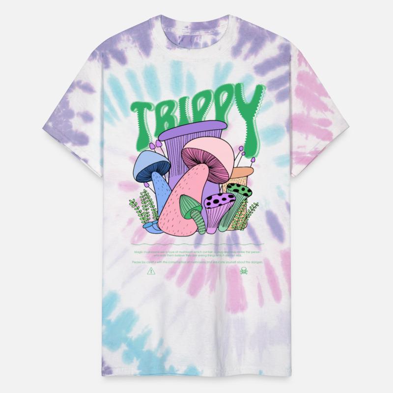 Trippy Magic Mushrooms Psychedelic Shirt neon