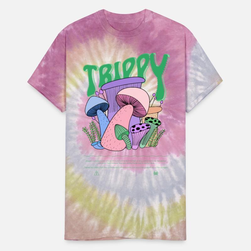 Trippy Magic Mushrooms Psychedelic Shirt neon