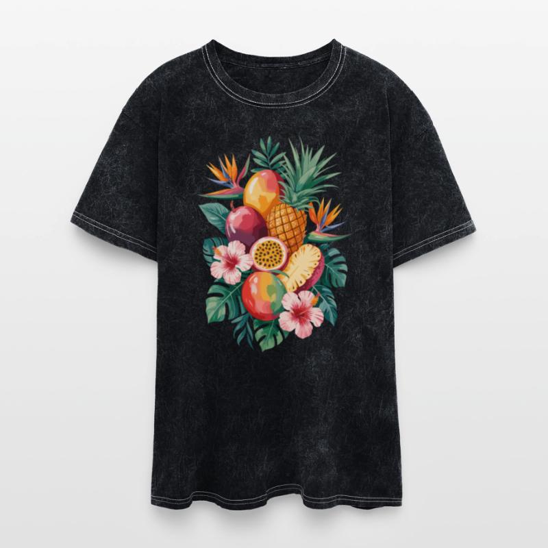 Tropical Paradise Fruits And Flowers Display