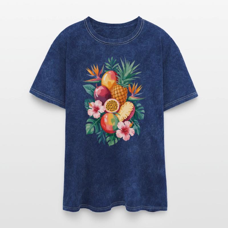 Tropical Paradise Fruits And Flowers Display