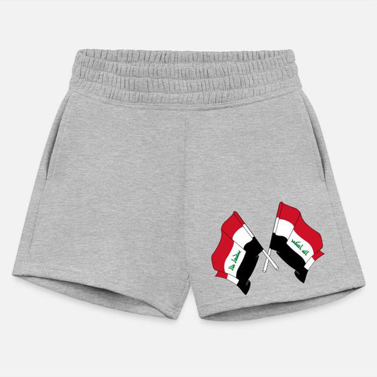 Two crossed flags of Iraq