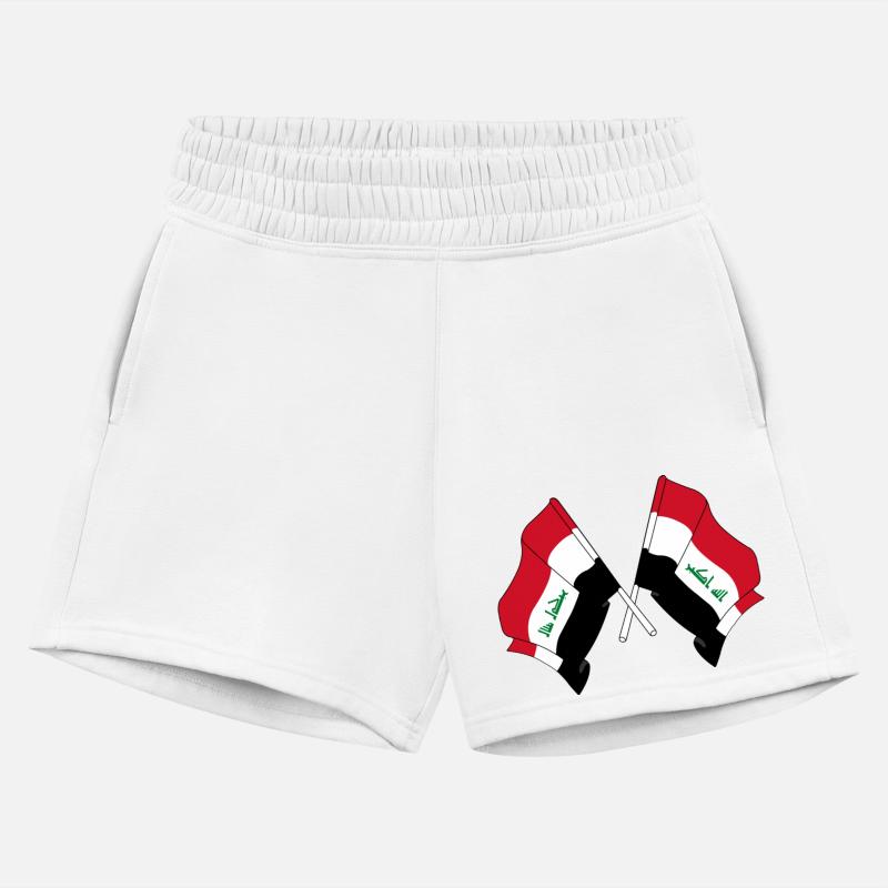 Two crossed flags of Iraq