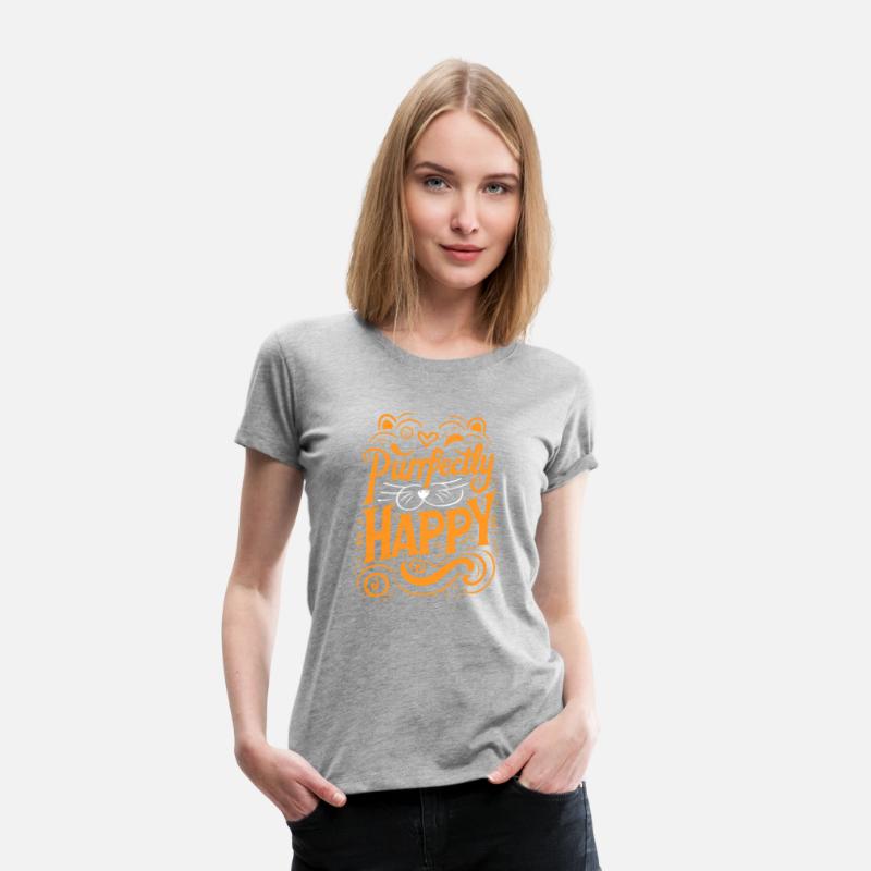 Typography T Shirt Design Purrfectly Happy