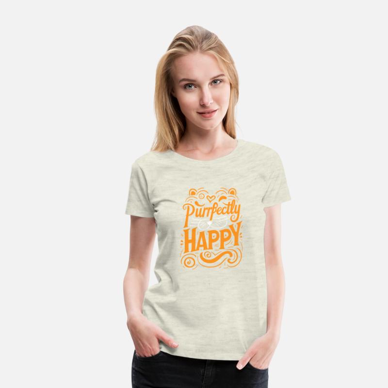 Typography T Shirt Design Purrfectly Happy