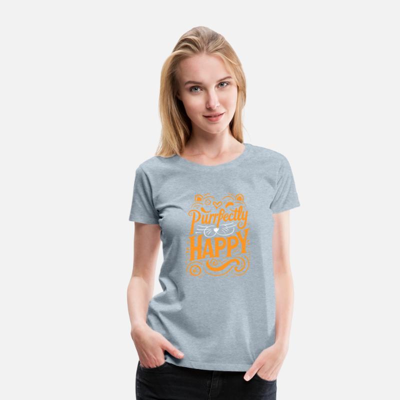Typography T Shirt Design Purrfectly Happy