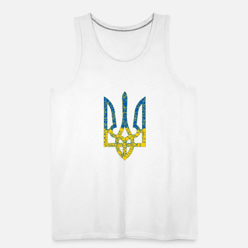 Ukrainian national textured emblem trident tryzub