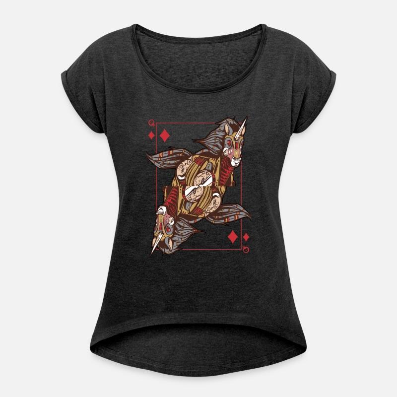 Unicorn steampunk card game Queen of Diamonds Poke