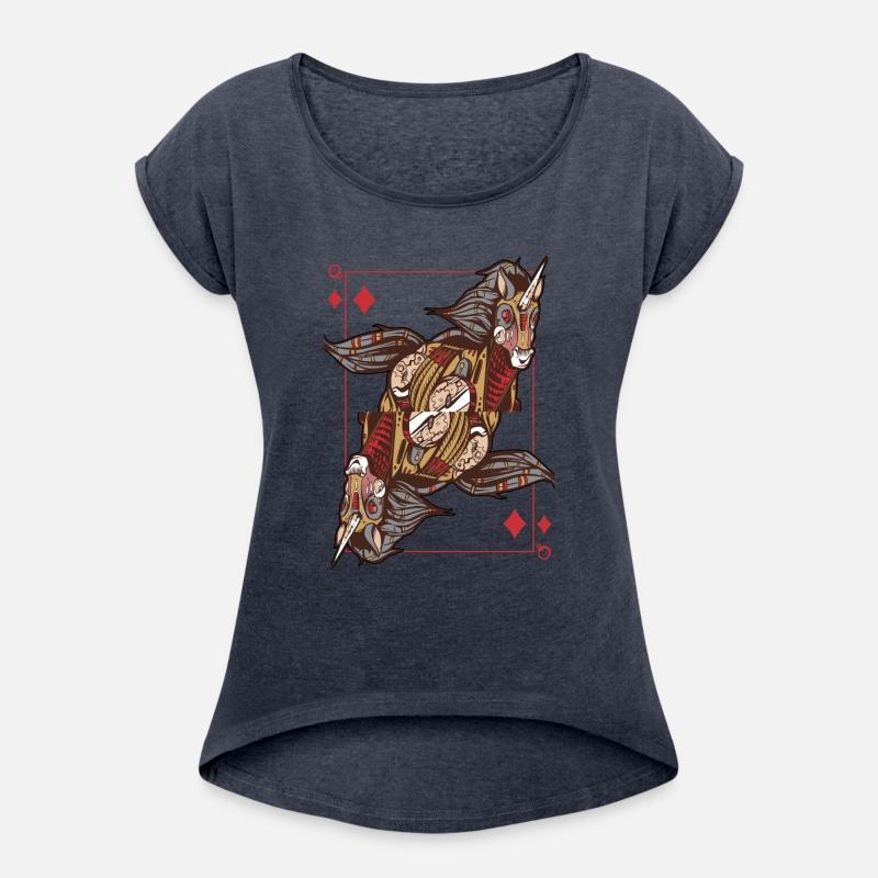 Unicorn steampunk card game Queen of Diamonds Poke