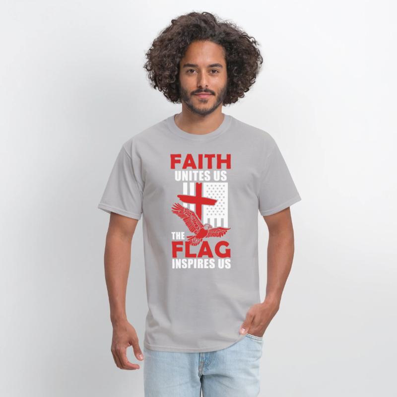 US American Eagle Flag Cross Inspiring Christian