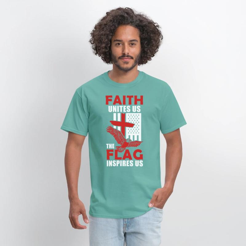 US American Eagle Flag Cross Inspiring Christian